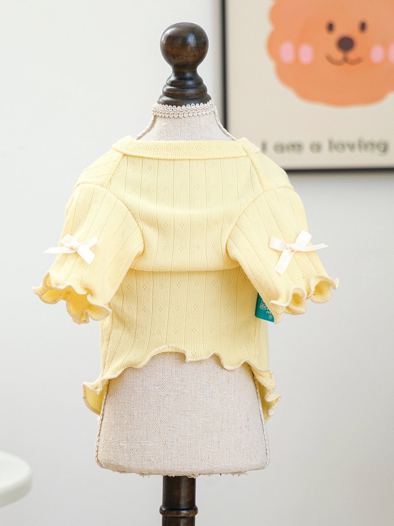 Sweet Bear Patch Ribbed Pet Top