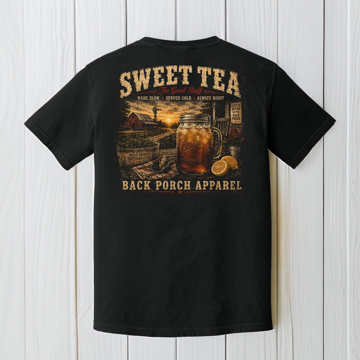 Sweet Tea Comfort Colors T-Shirt – Southern Porch Life Graphic Tee by Back Porch Apparel