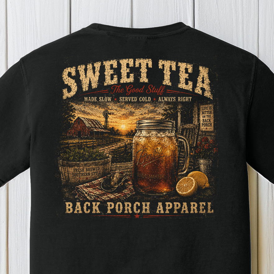 Sweet Tea Comfort Colors T-Shirt – Southern Porch Life Graphic Tee by Back Porch Apparel
