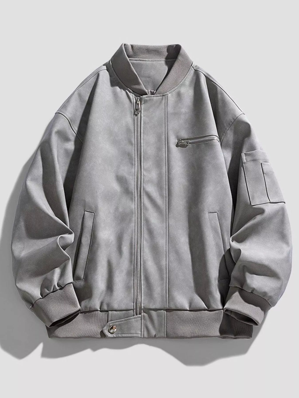 Men's Plus Size Zip Up Bomber Jacket