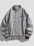 Men's Plus Size Zip Up Bomber Jacket