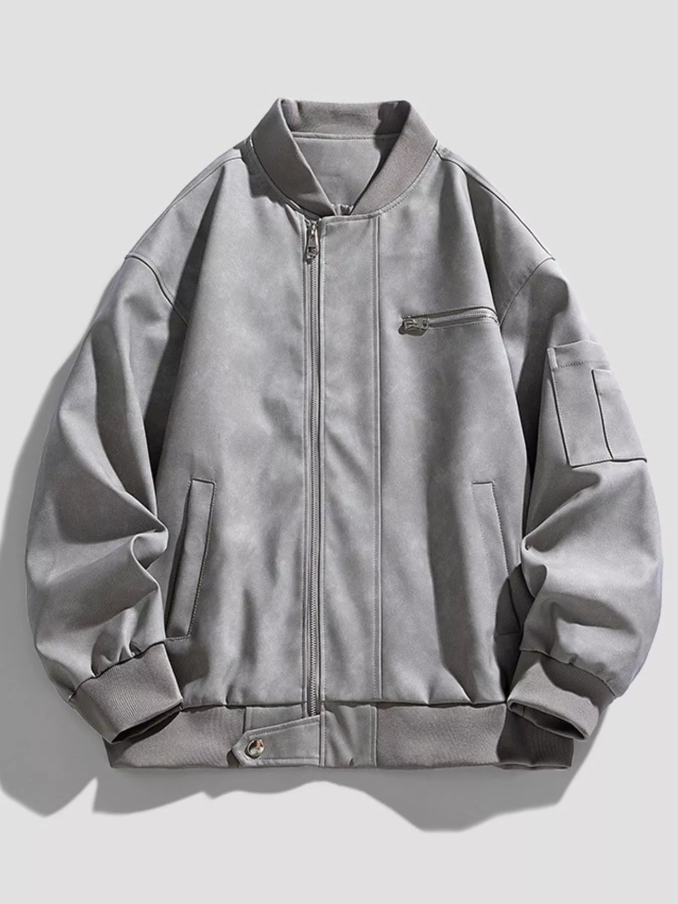 Men's Plus Size Zip Up Bomber Jacket
