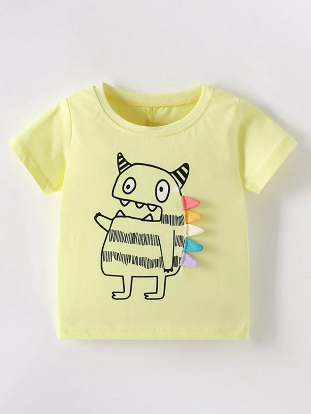 Children's Cute Cartoon Monster Graphic Short Sleeve T-Shirt