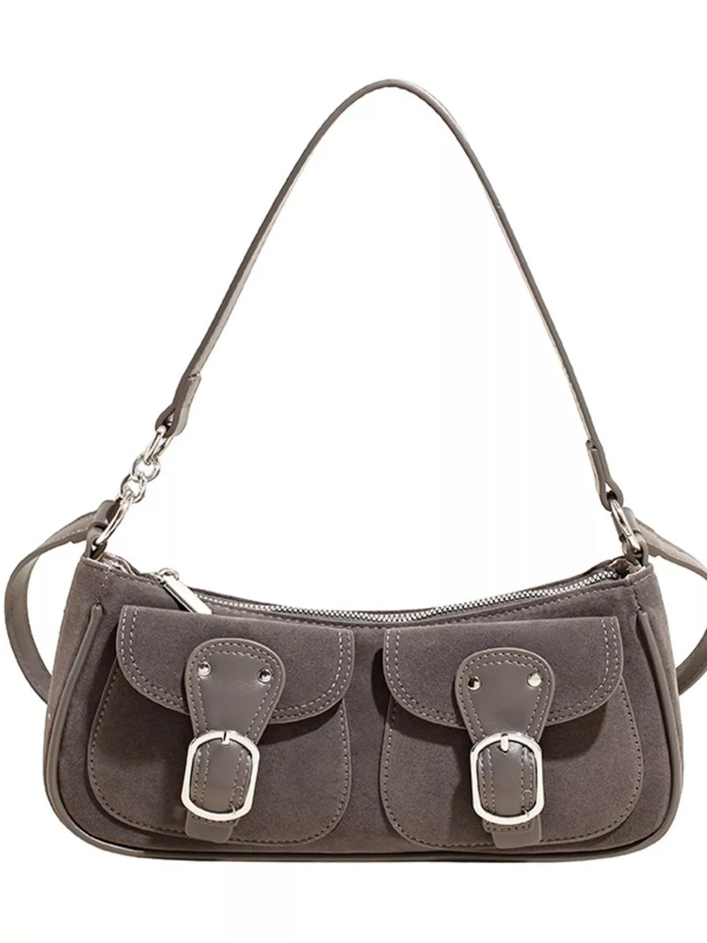 Buckle Decor Shoulder Bag