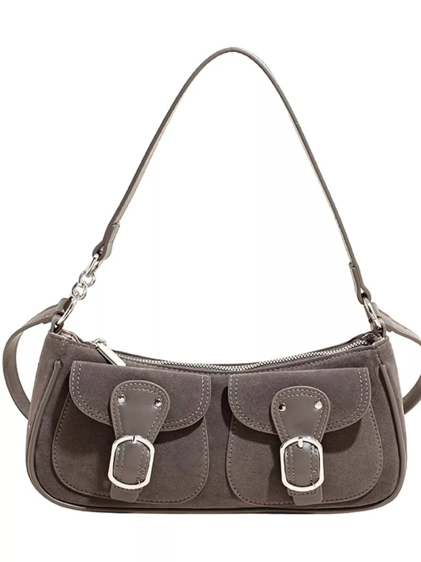 Buckle Decor Shoulder Bag
