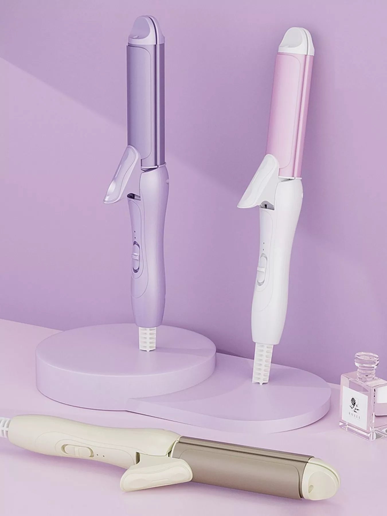 2-in-1 Rotating Hair Curling Iron