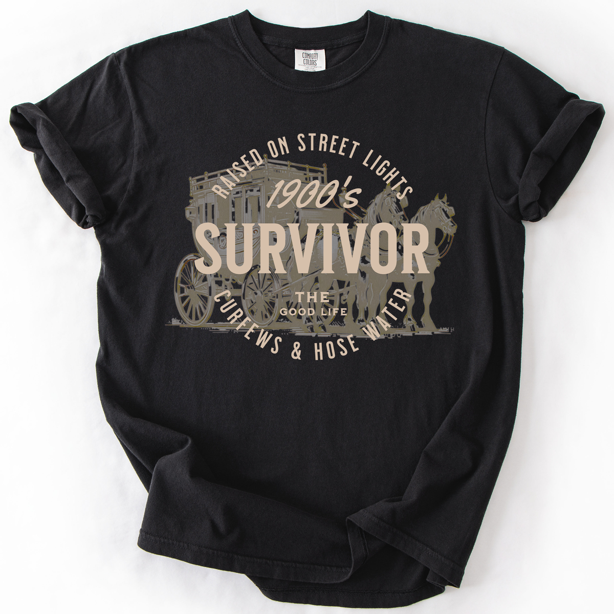 1900s Survivor, Funny Gen X Nostalgia Attitude, Sarcastic Retro Humor For Bold Collectors Comfort Colors Tee
