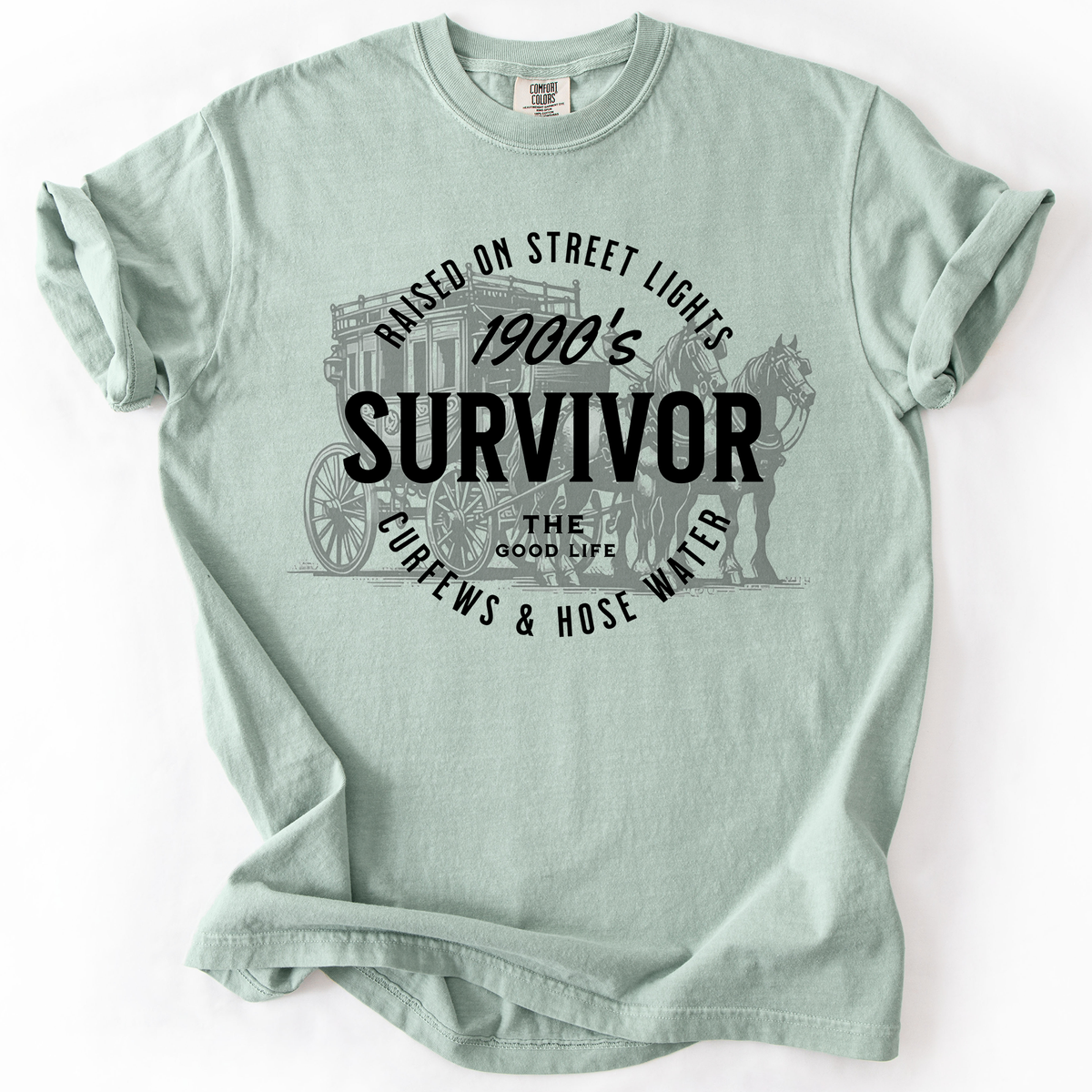 1900s Survivor, Funny Gen X Nostalgia Attitude, Sarcastic Retro Humor For Bold Collectors Comfort Colors Tee