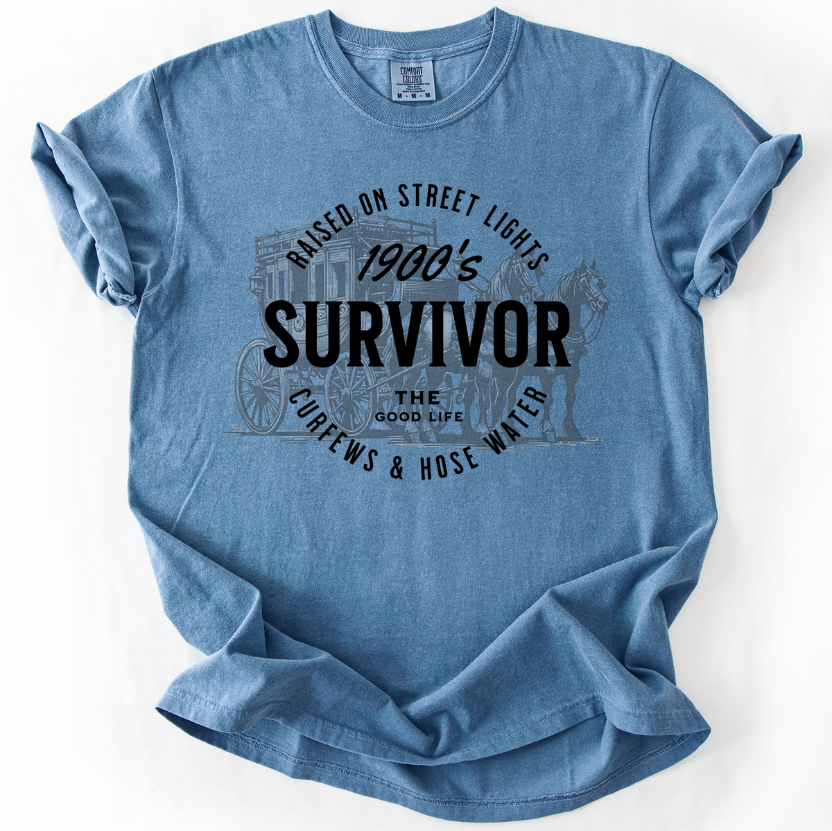 1900s Survivor, Funny Gen X Nostalgia Attitude, Sarcastic Retro Humor For Bold Collectors Comfort Colors Tee