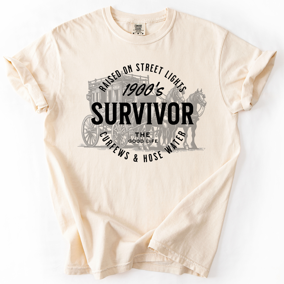 1900s Survivor, Funny Gen X Nostalgia Attitude, Sarcastic Retro Humor For Bold Collectors Comfort Colors Tee