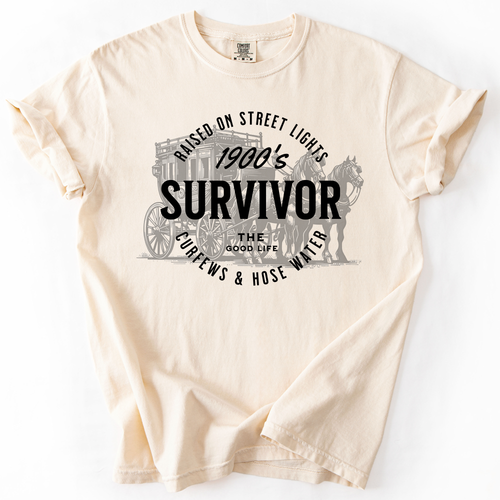 1900s Survivor, Funny Gen X Nostalgia Attitude, Sarcastic Retro Humor For Bold Collectors Comfort Colors Tee