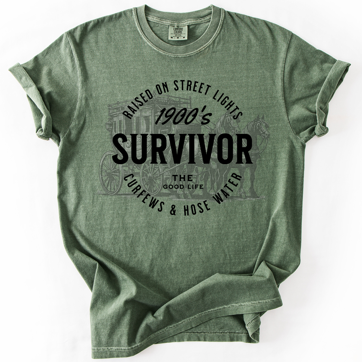 1900s Survivor, Funny Gen X Nostalgia Attitude, Sarcastic Retro Humor For Bold Collectors Comfort Colors Tee