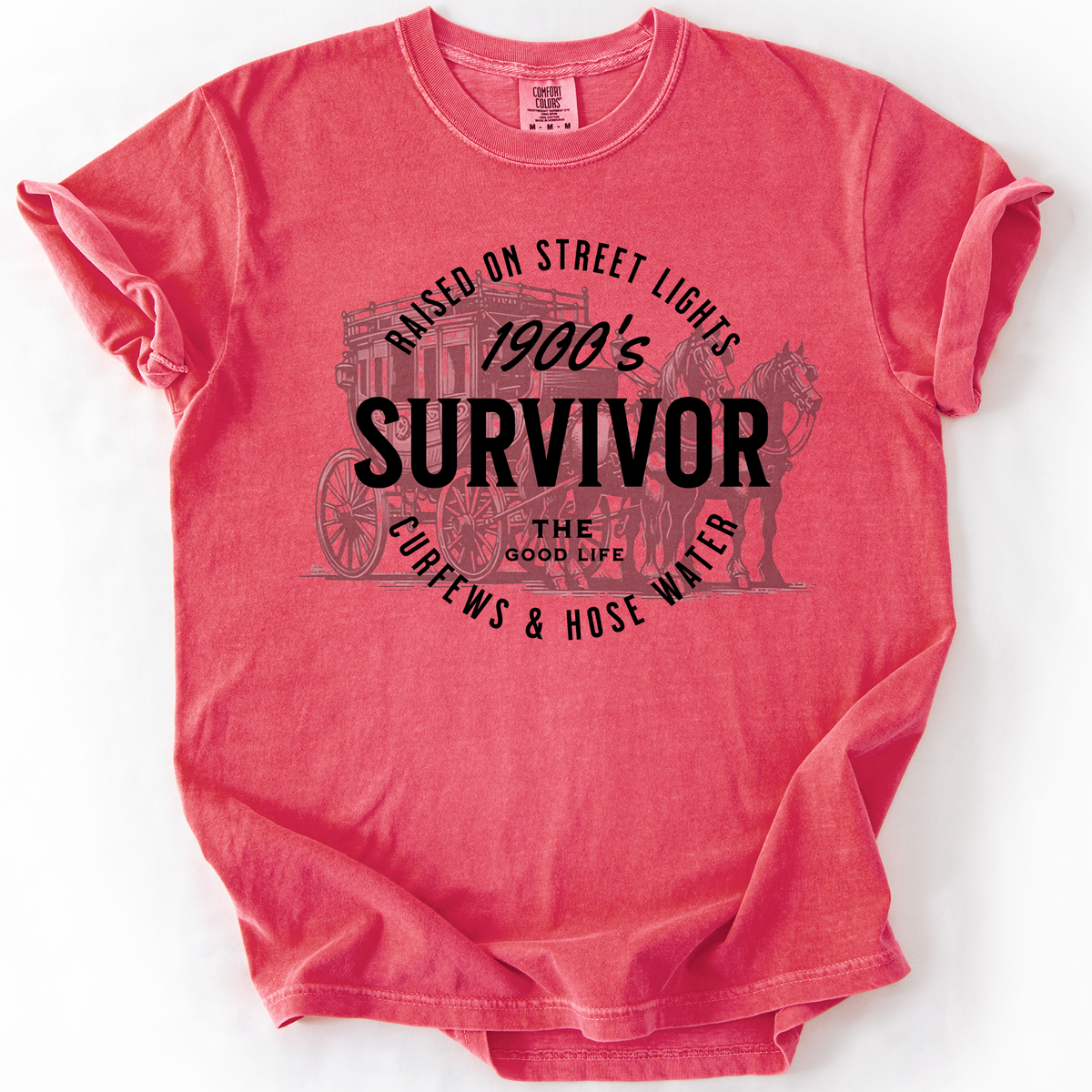 1900s Survivor, Funny Gen X Nostalgia Attitude, Sarcastic Retro Humor For Bold Collectors Comfort Colors Tee