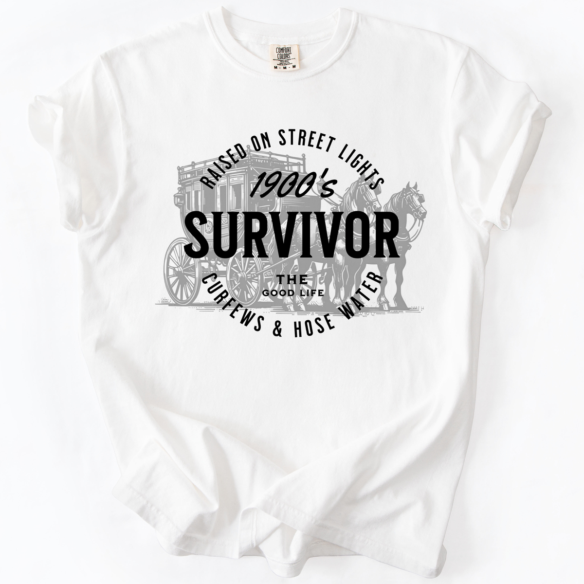 1900s Survivor, Funny Gen X Nostalgia Attitude, Sarcastic Retro Humor For Bold Collectors Comfort Colors Tee
