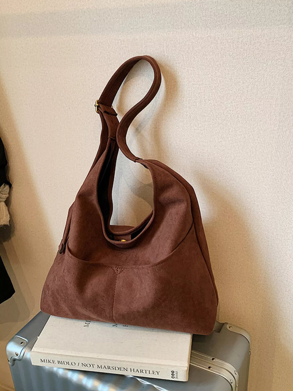 Minimalist Suede Shoulder Bag