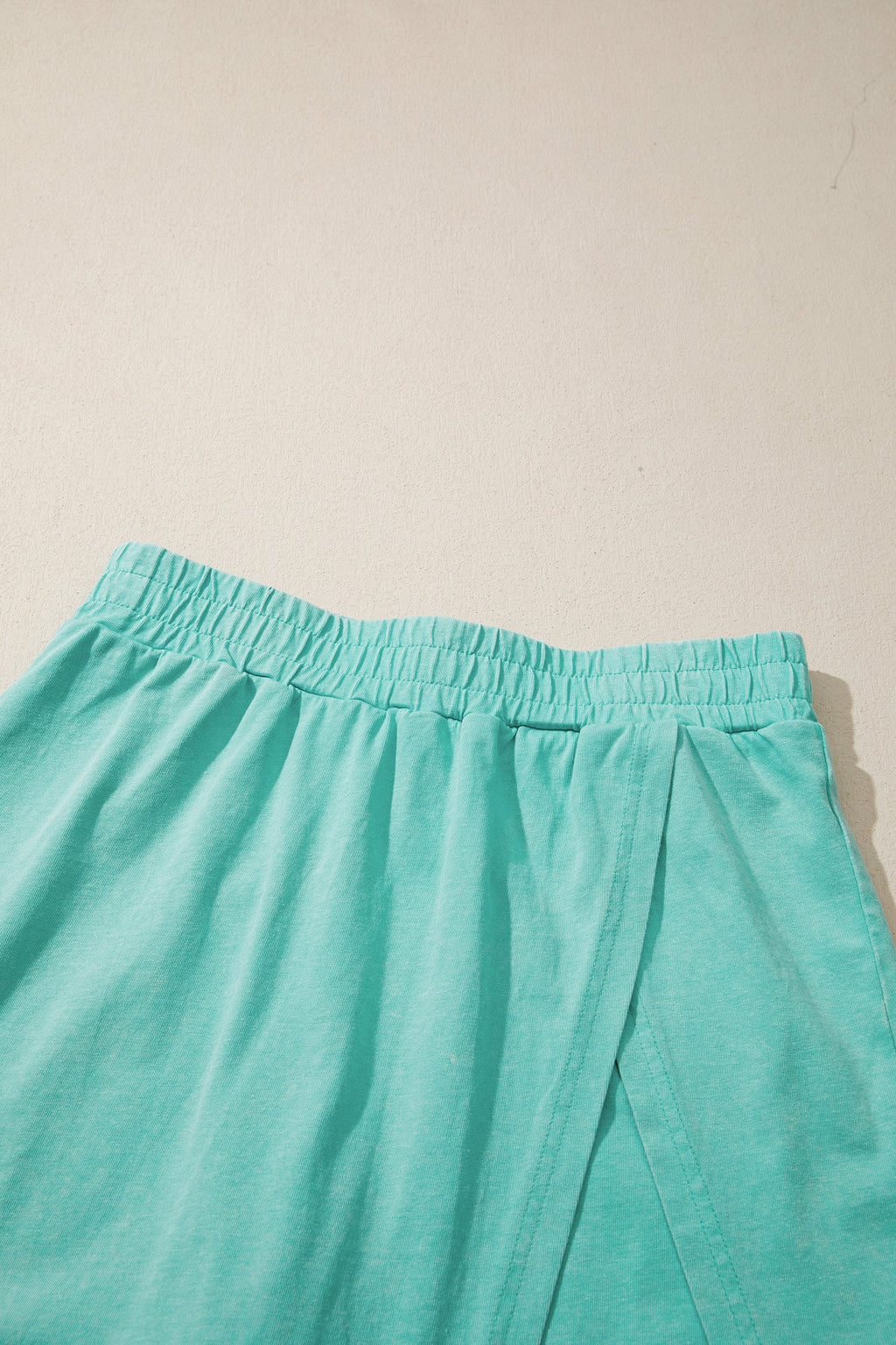 Mint Green Mineral Wash V Neck Tee Matching Skort Set