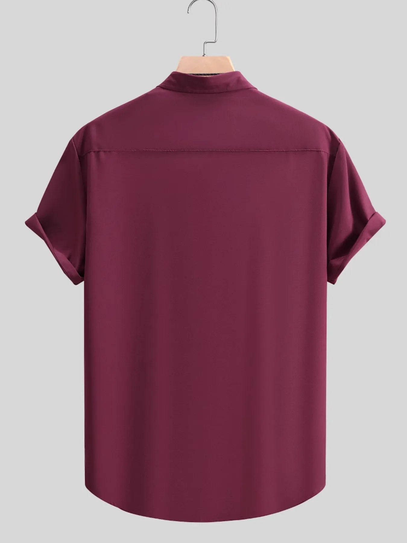 Men's Casual Solid Color Short Sleeve Shirt