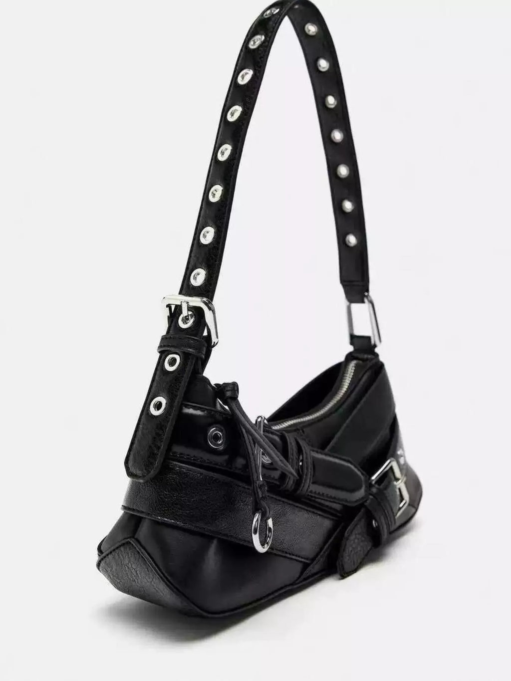 Buckled Accent Shoulder Bag