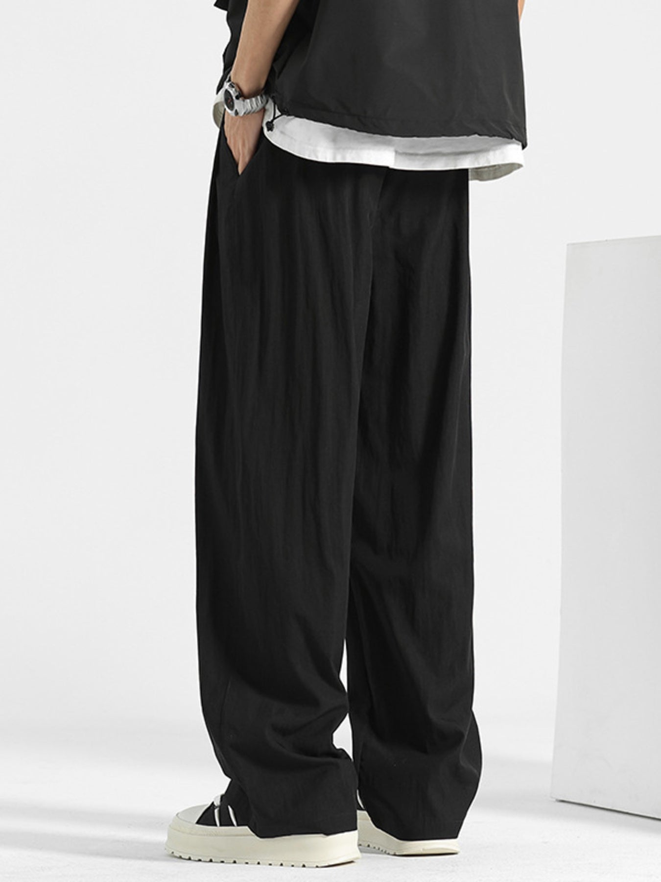 Men's Plus Size Loose Fit Drawstring Casual Pants