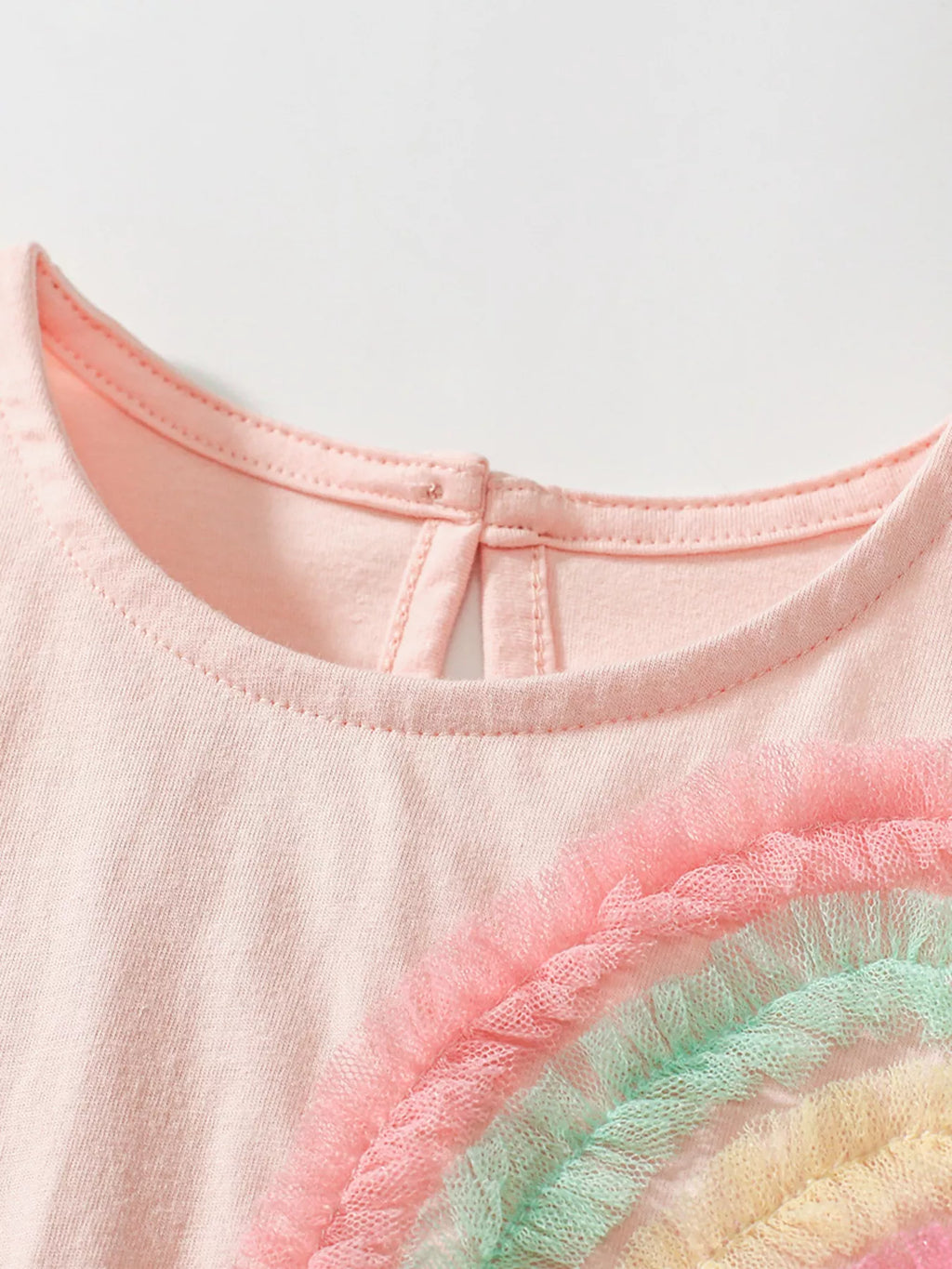 Children's Rainbow Applique Tulle Dress