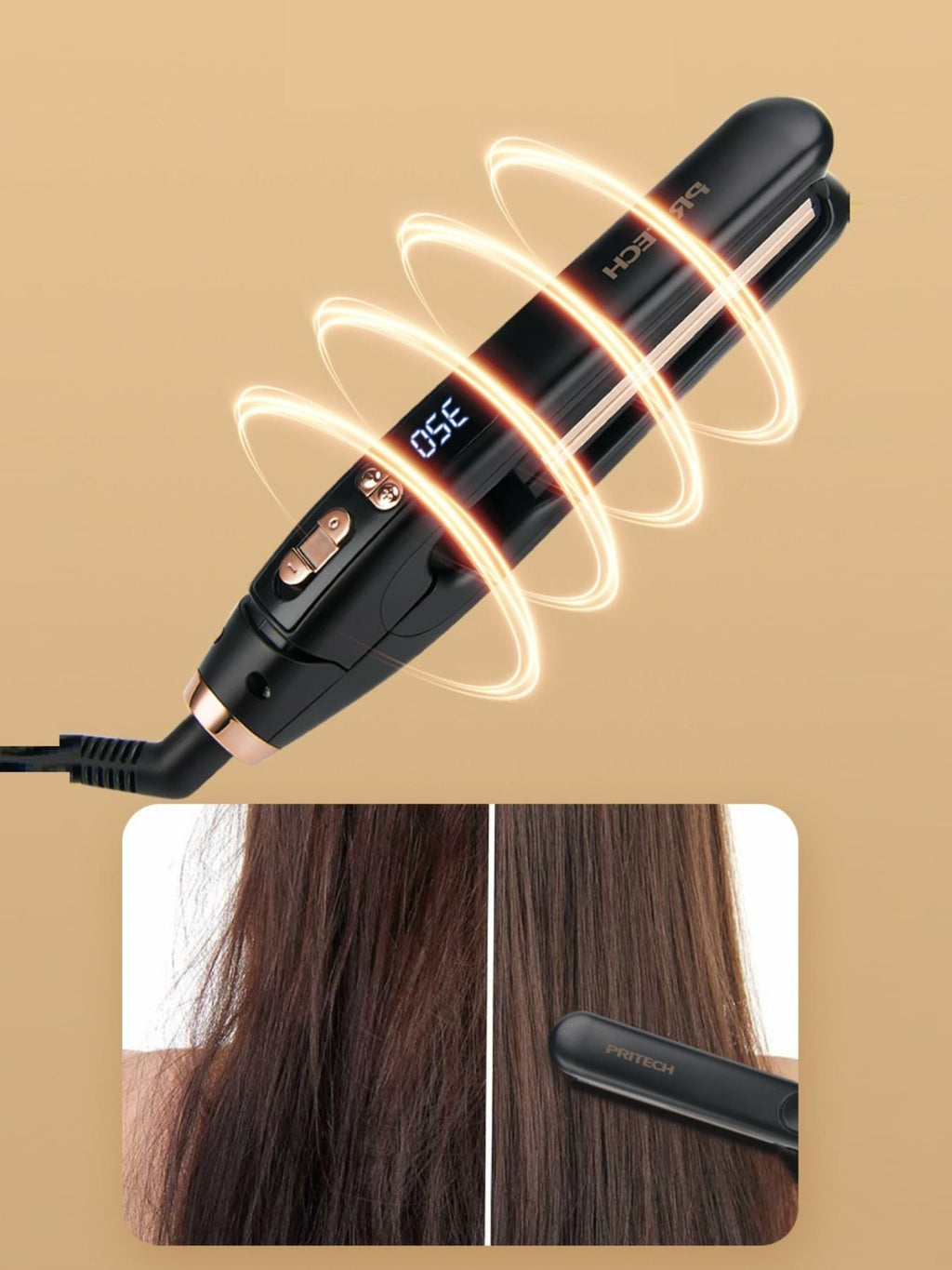 Digital Display Hair Straightener