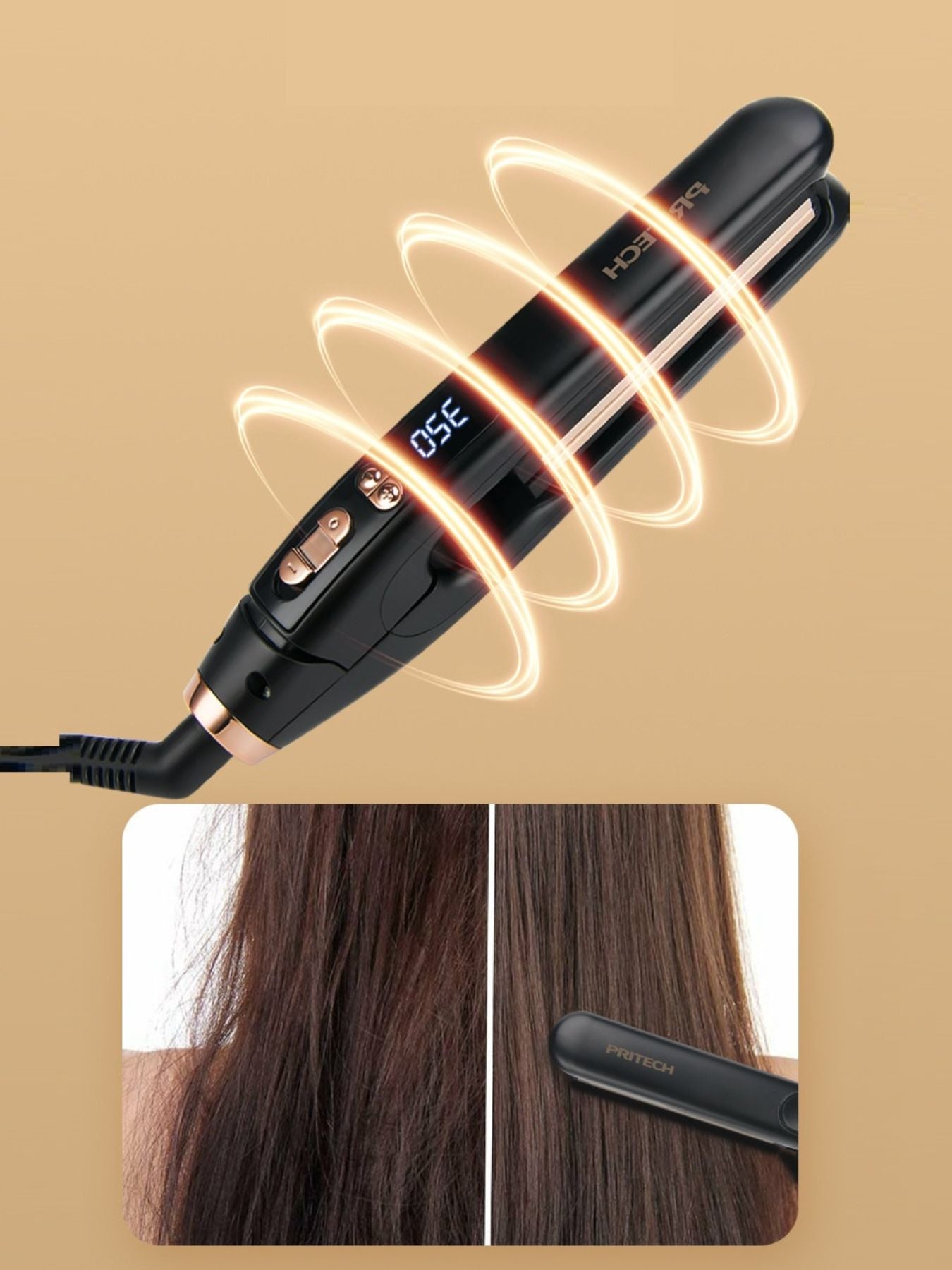 Digital Display Hair Straightener