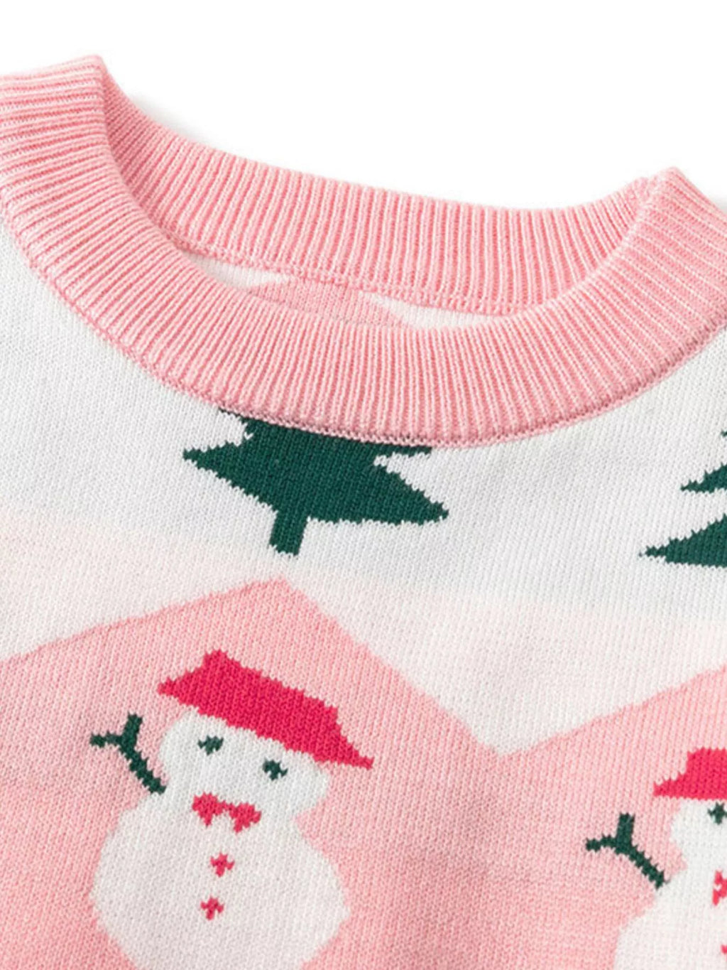Children's Snowman & Tree Pattern Sweater