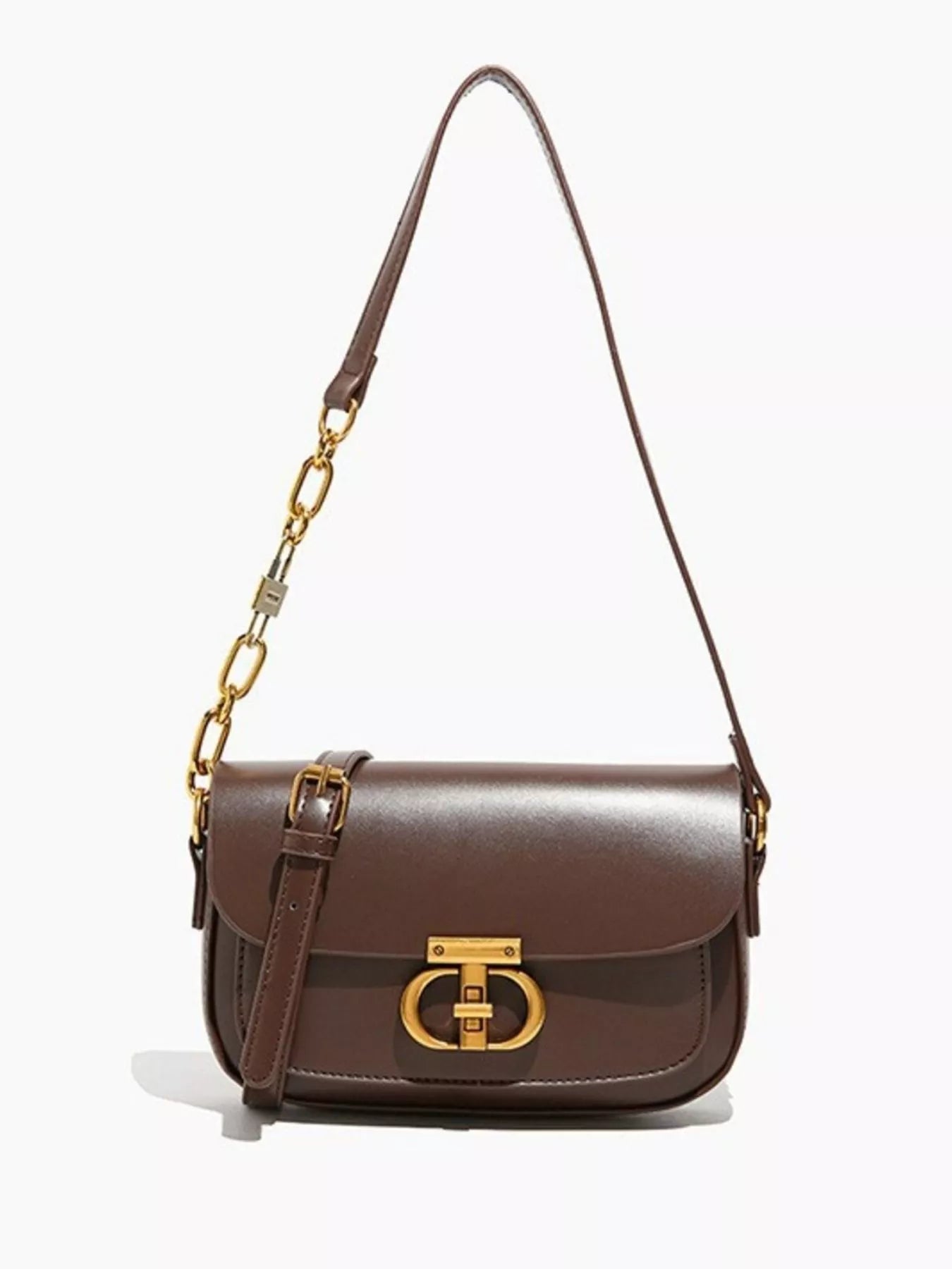 Leather Flap Shoulder Bag