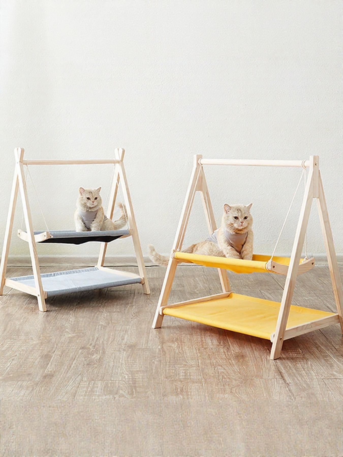 Wooden Triangle Cat Hammock