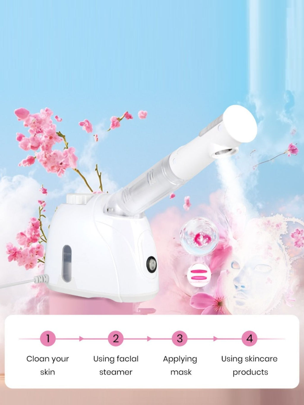 Hot Steaming Facial Beauty Device