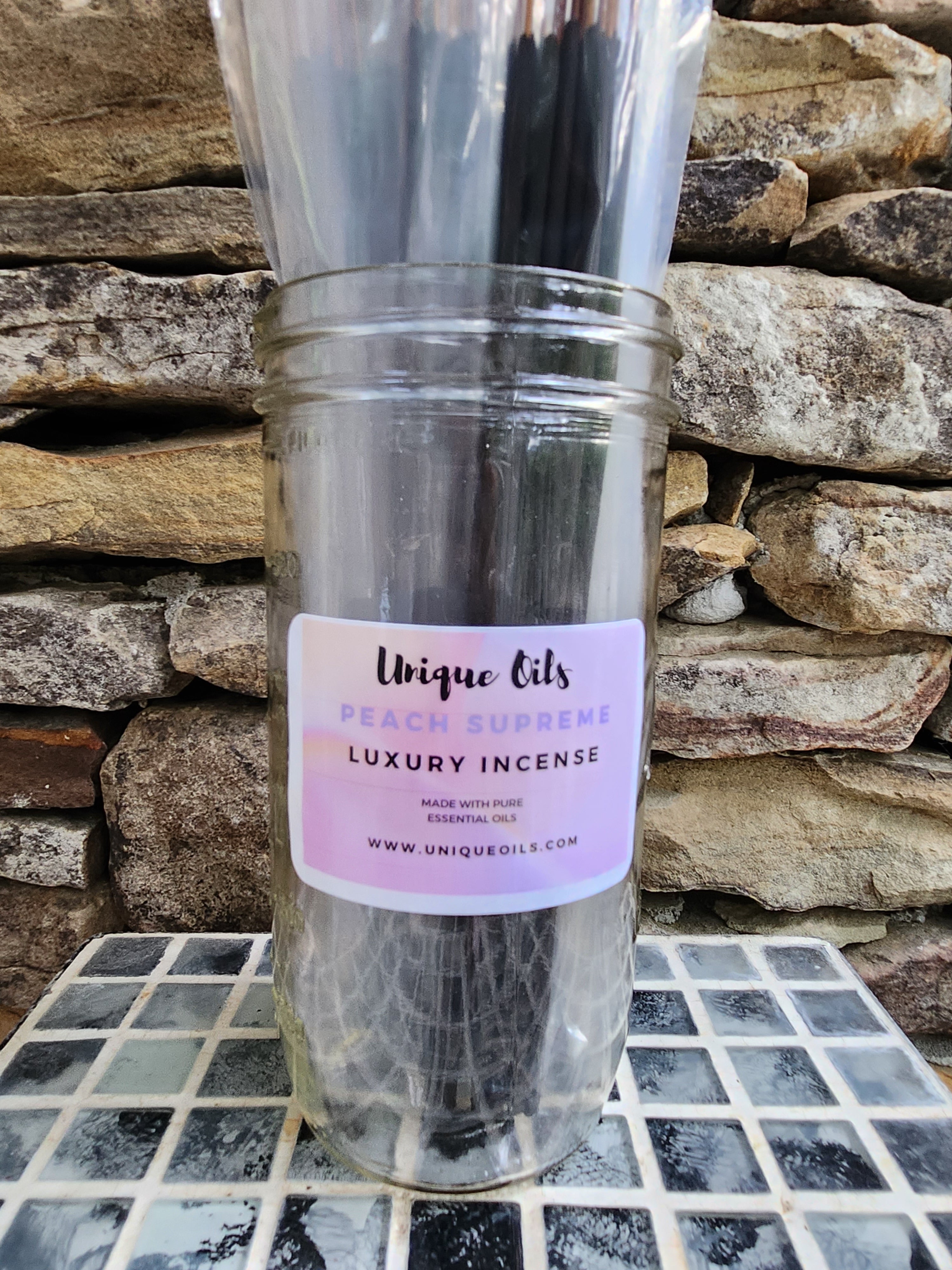 Unique Oils Luxury Incense - Peach Supreme (pack of 10)