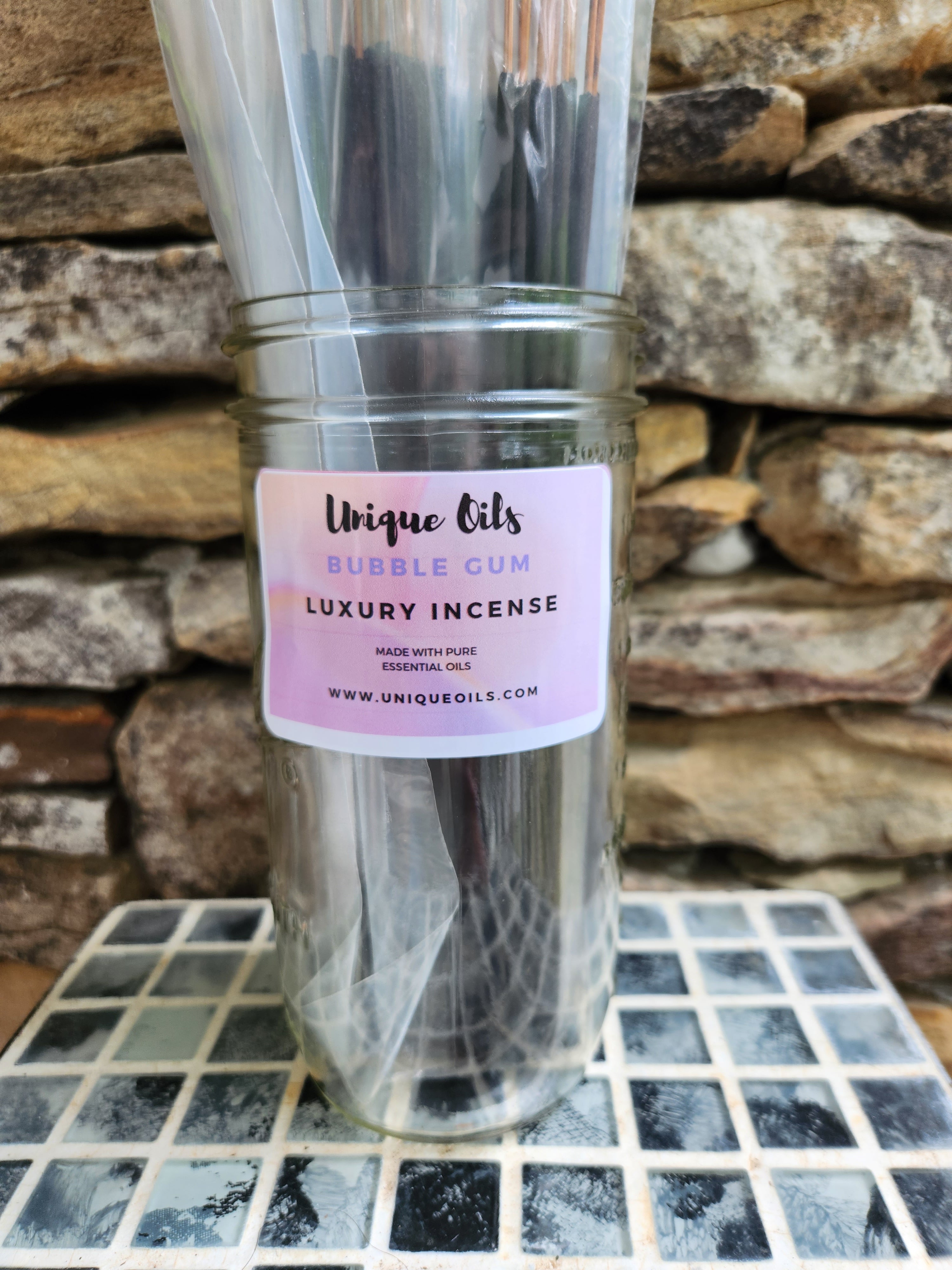 Unique Oils Luxury Incense - Bubble Gum (pack of 10)