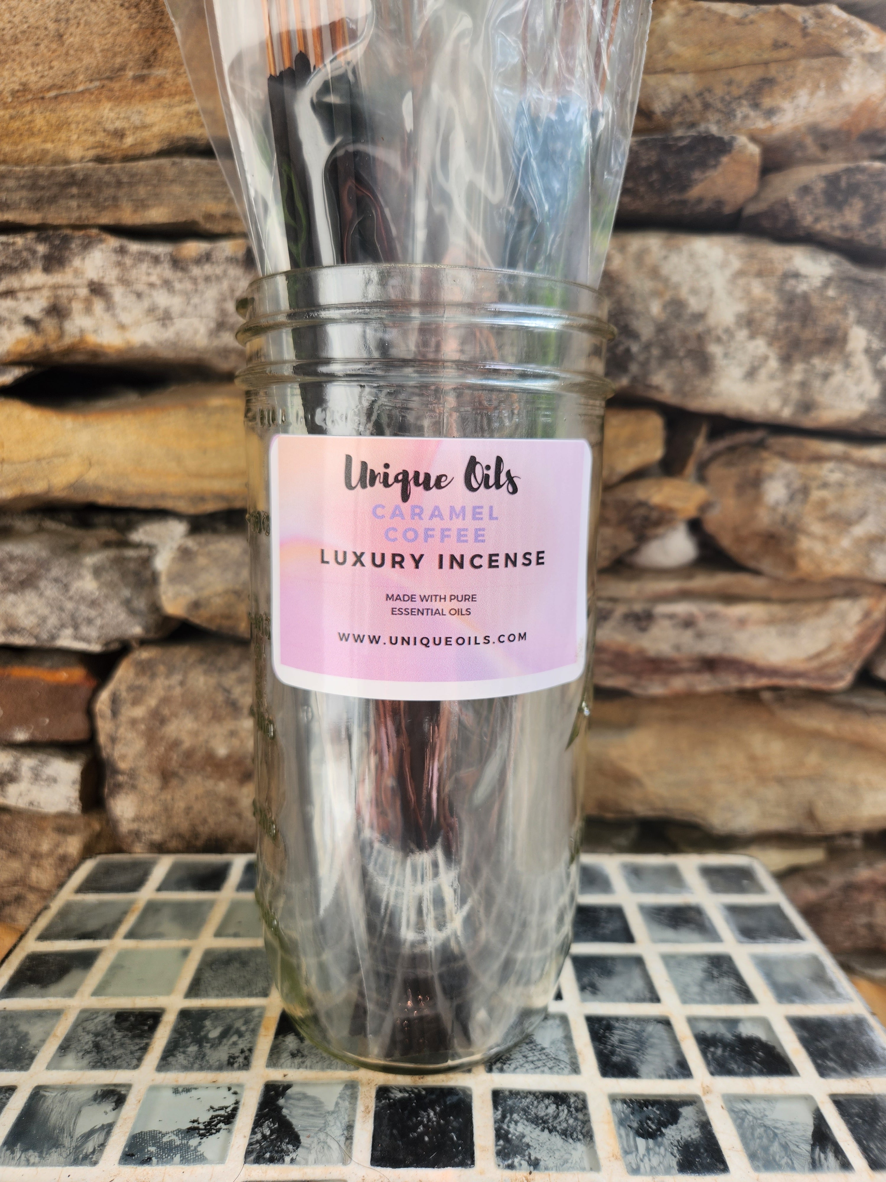Unique Oils Luxury Incense - Caramel Coffee (pack of 10)