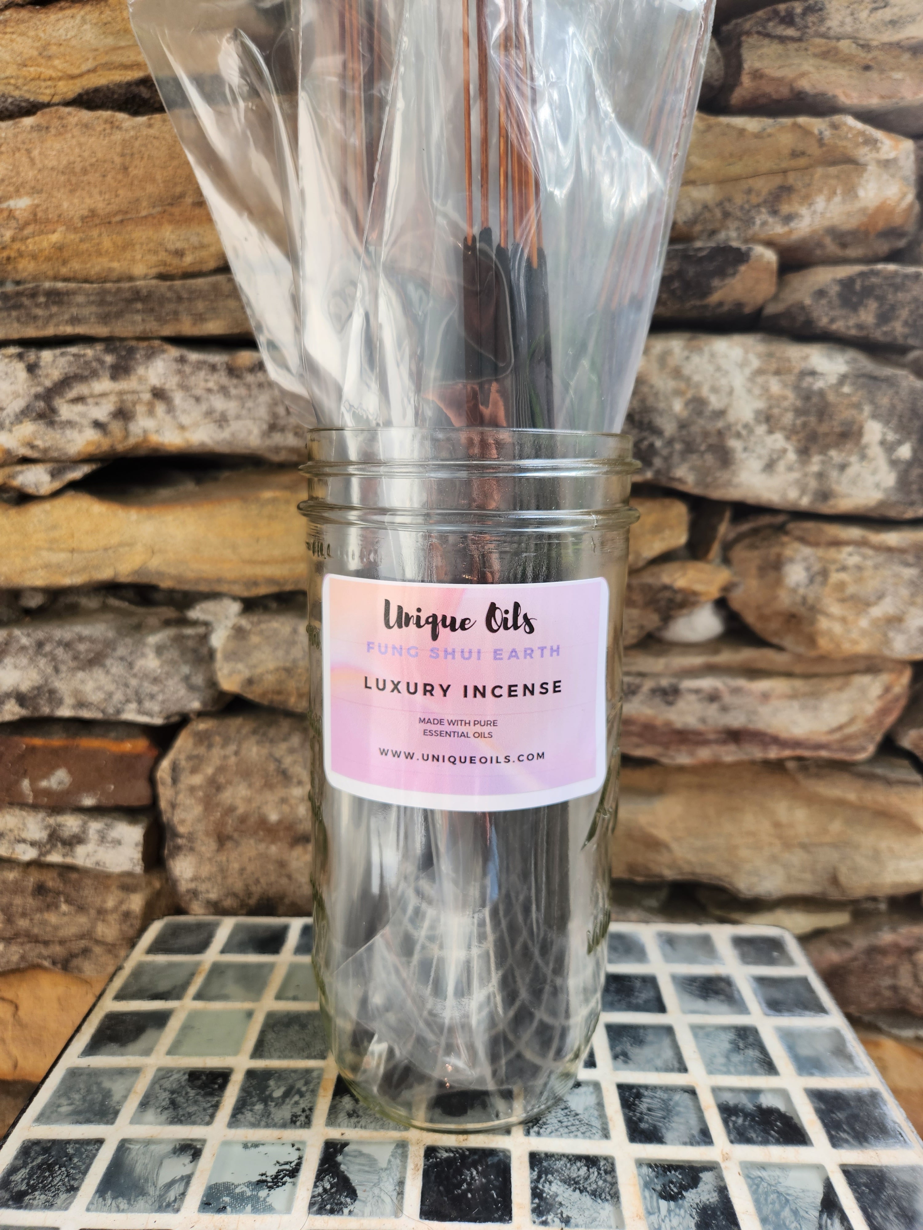 Unique Oils Luxury Incense - Fung Shui Earth (pack of 10)