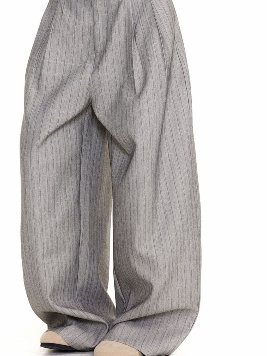 Men's Plus Size Wide Leg Striped Pants