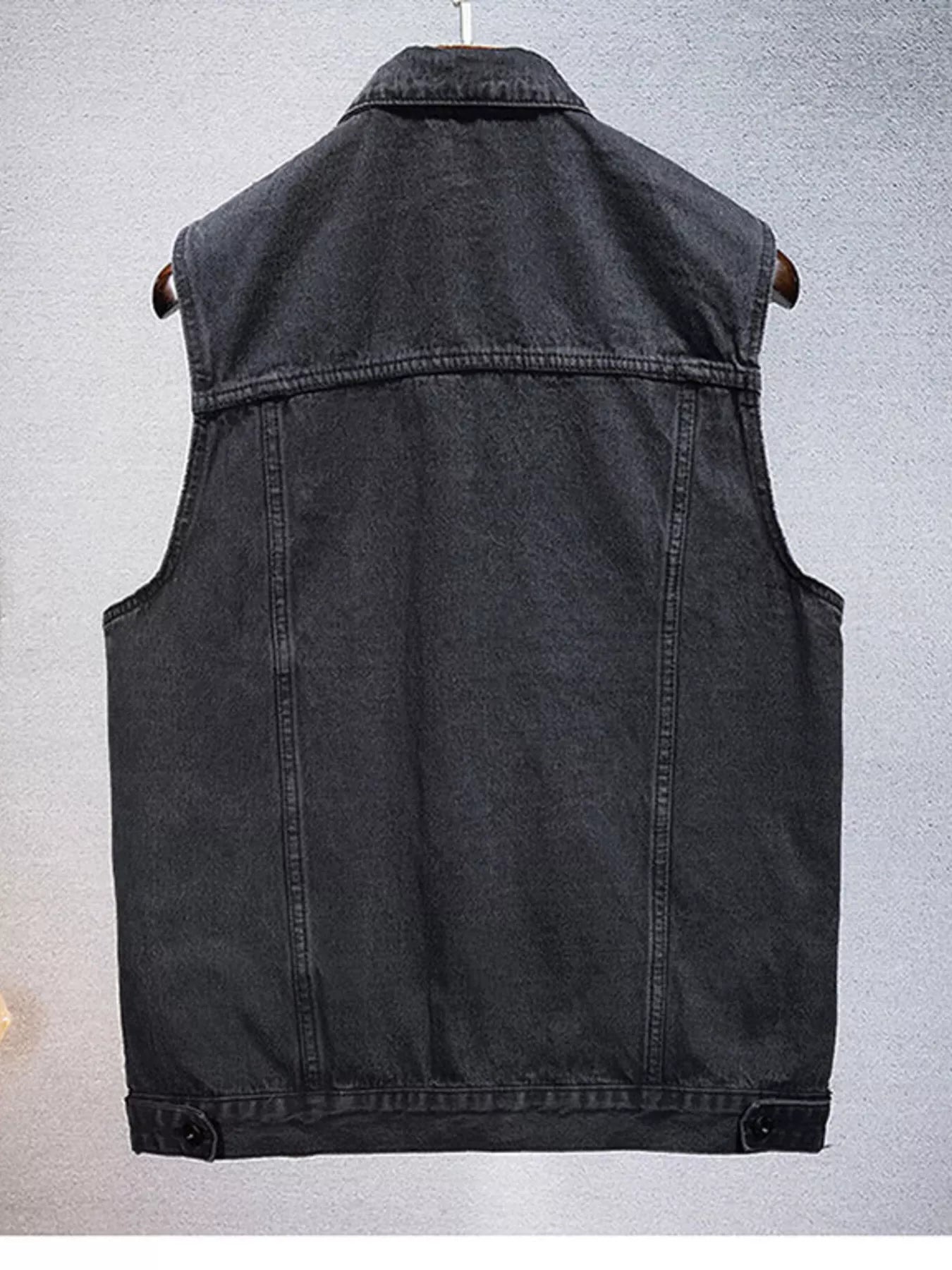 Men's Plus Size Casual Denim Sleeveless Vest