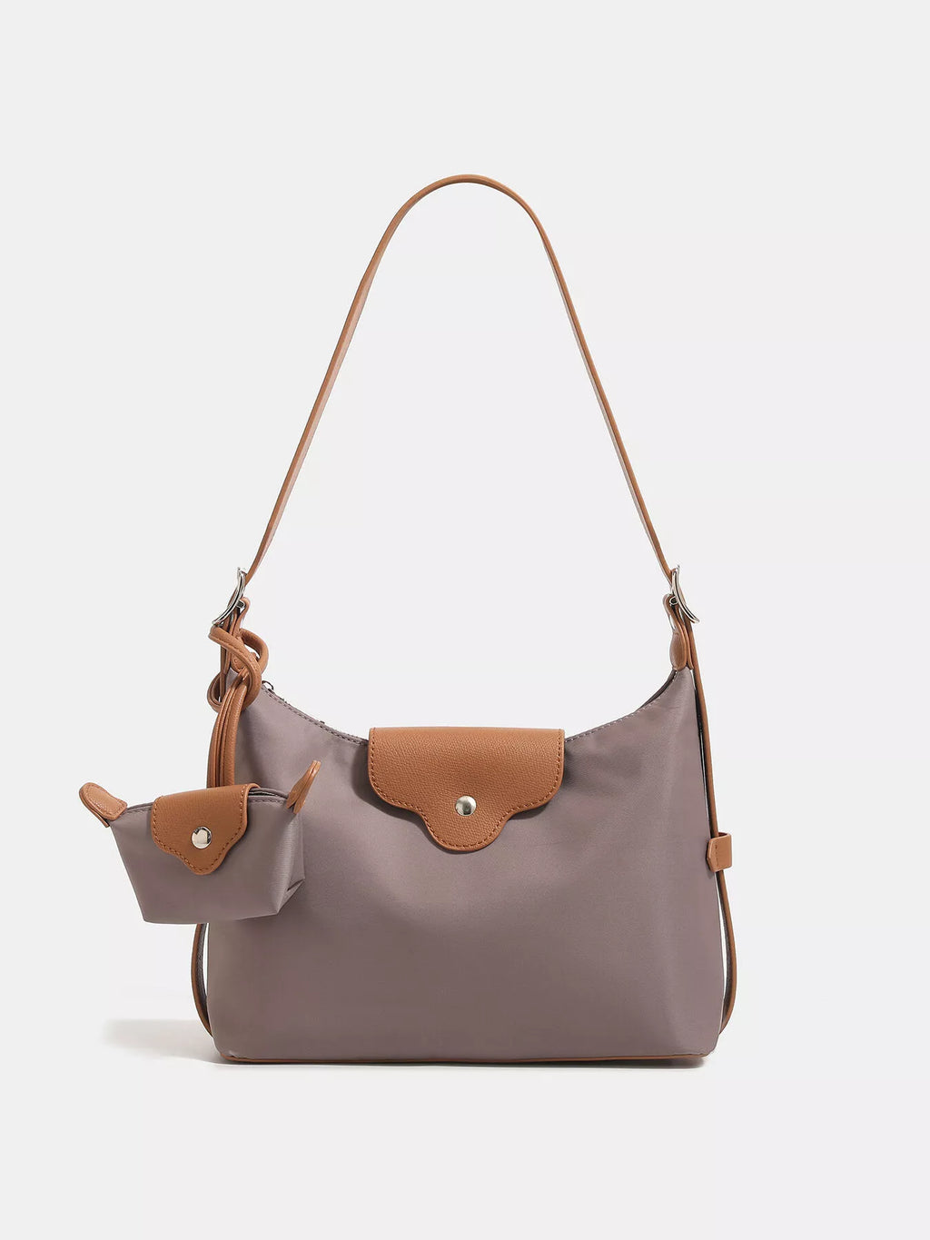 Nylon Hobo Shoulder Bag with Coin Purse