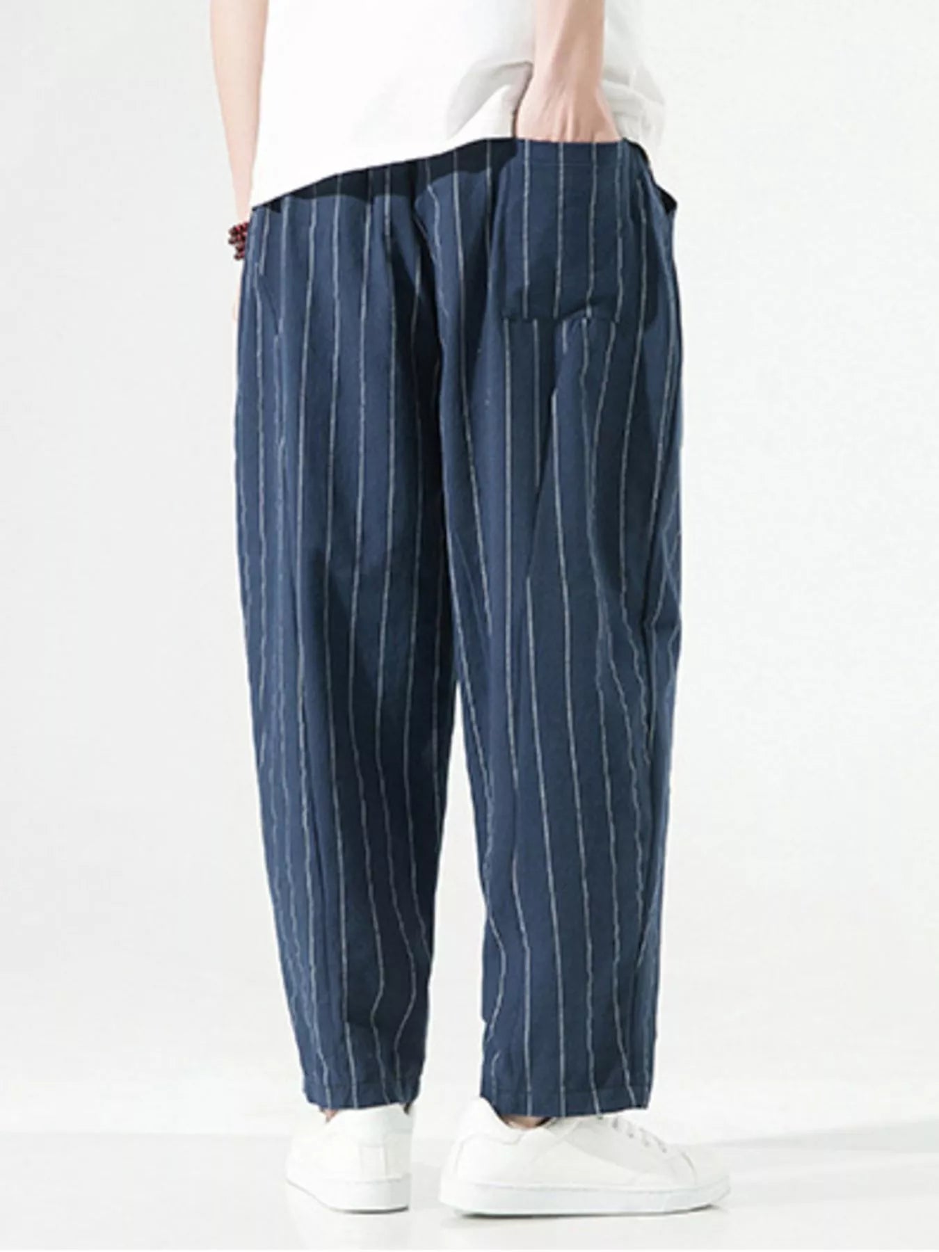 Men's Plus Size Striped Casual Loose Pants