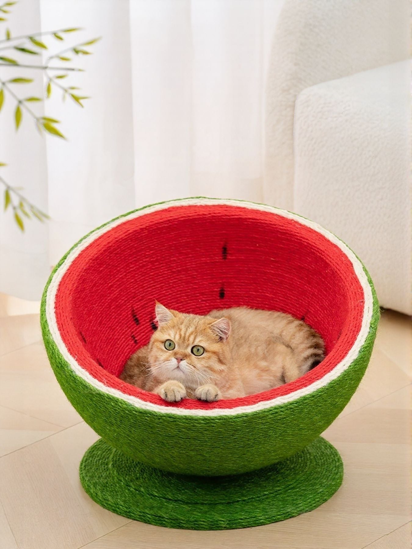 Watermelon Shaped Cat Scratching Post Nest