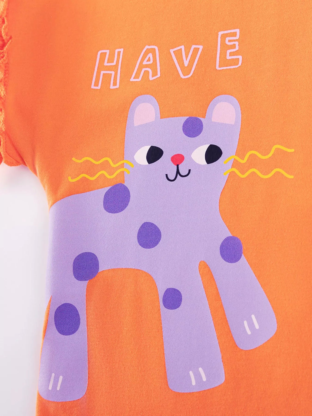 Children's Cats Graphic Tee & Striped Capri Set