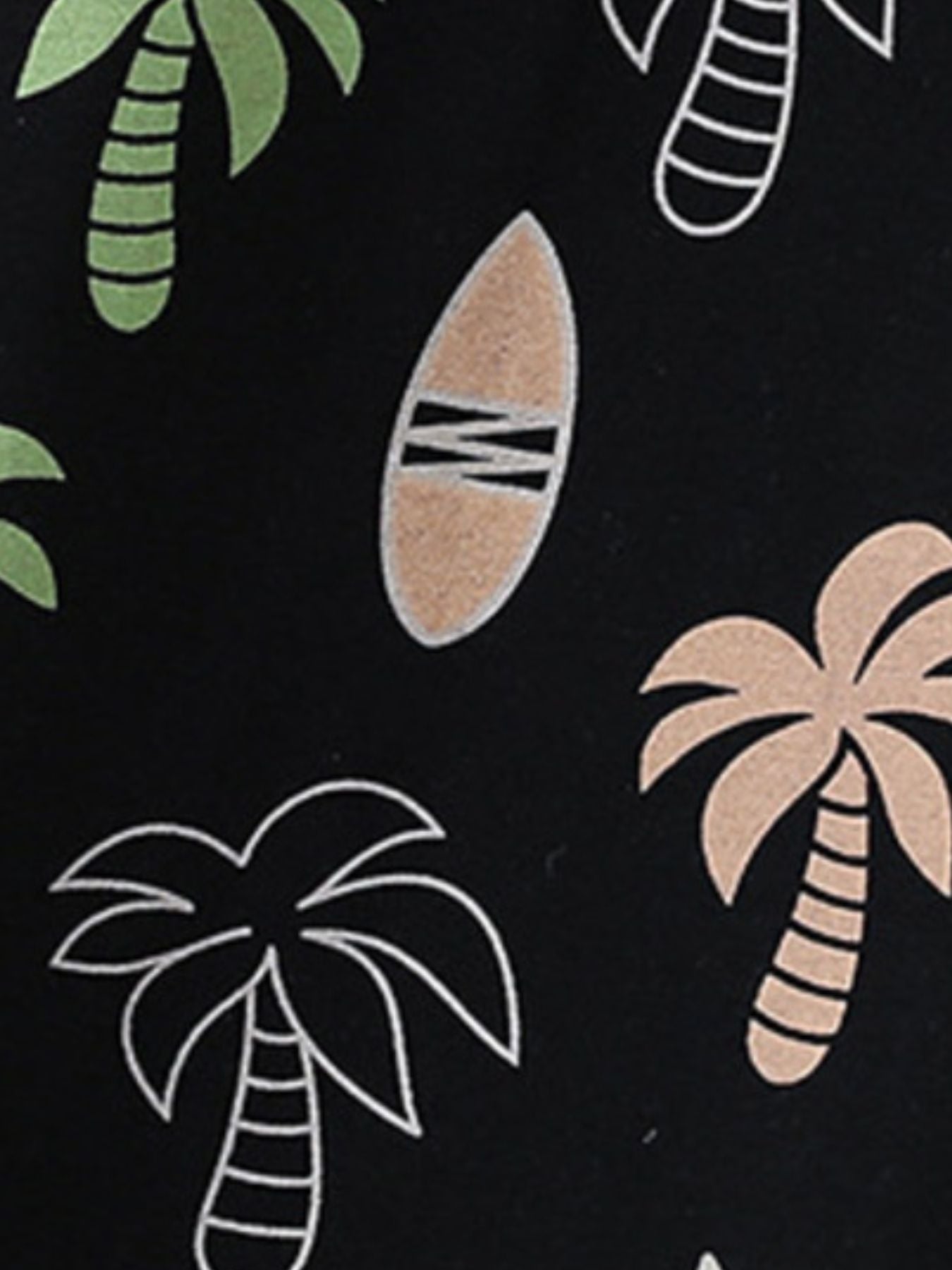 Children's Tropical Palm Tree Print Tee and Shorts Casual Set