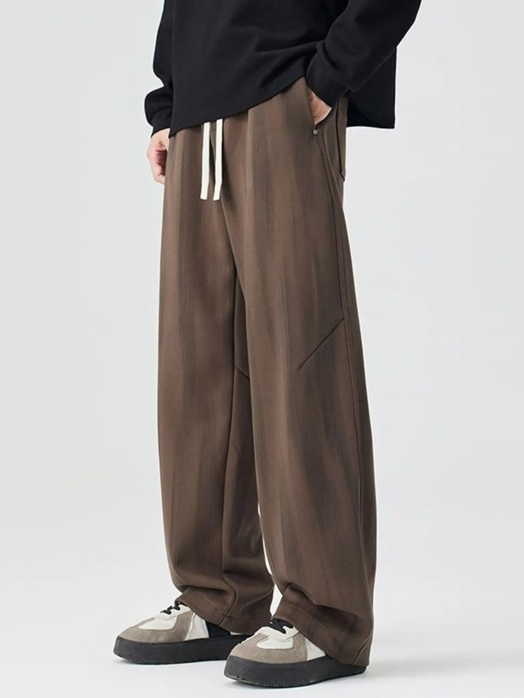 Men's Plus Size Relaxed Fit Drawstring Casual Pants