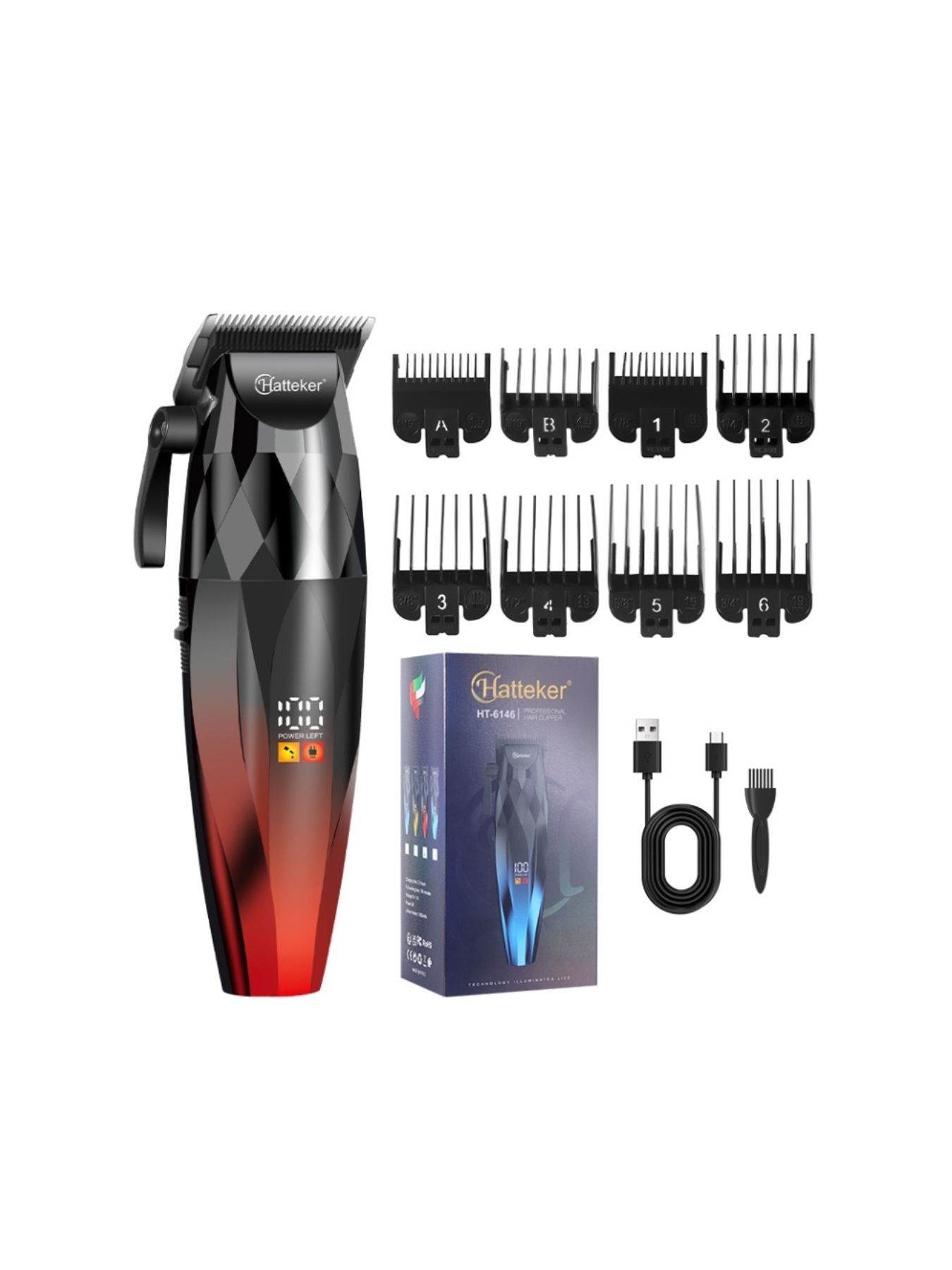 Cordless Hair Clipper with LED Display