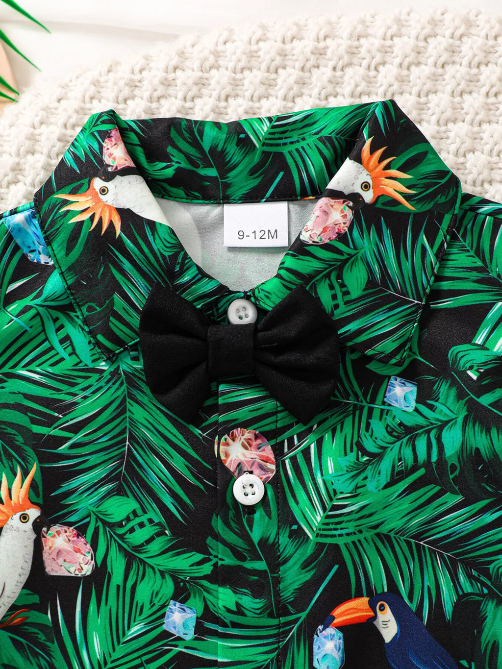 Children's Tropical Print Shirt & Shorts Set