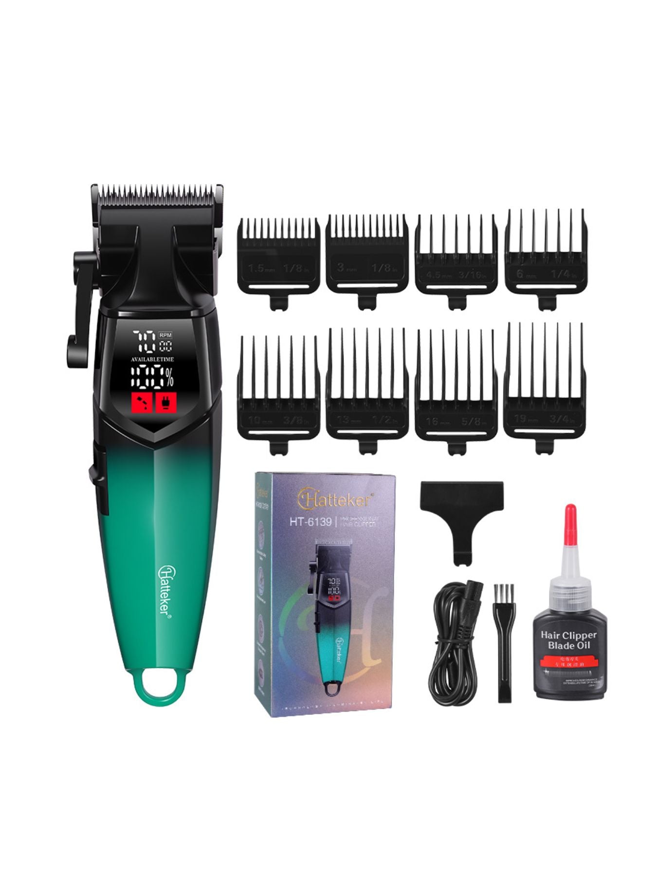 Cordless Hair Clipper with LED Display