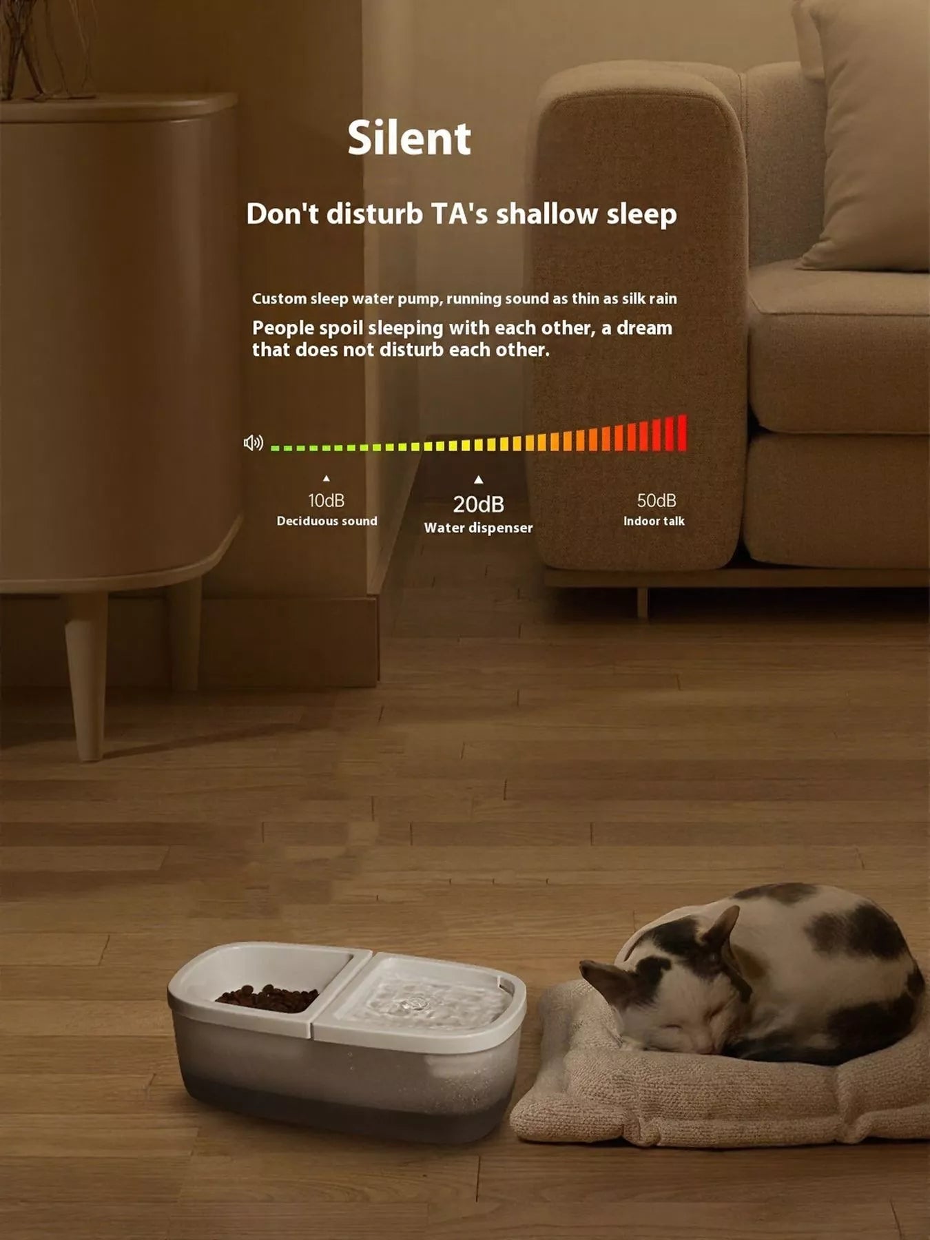 2-in-1 Automatic Water Dispenser & Food Bowl Pet Bowl