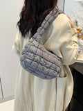 Quilted Ruched Shoulder Bag