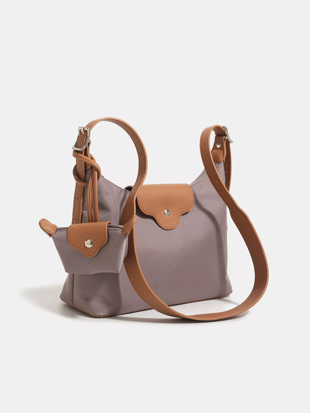 Nylon Hobo Shoulder Bag with Coin Purse