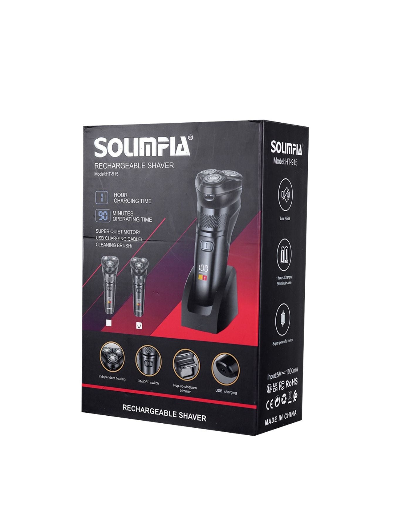Rechargeable 3-Head Rotary Electric Shaver