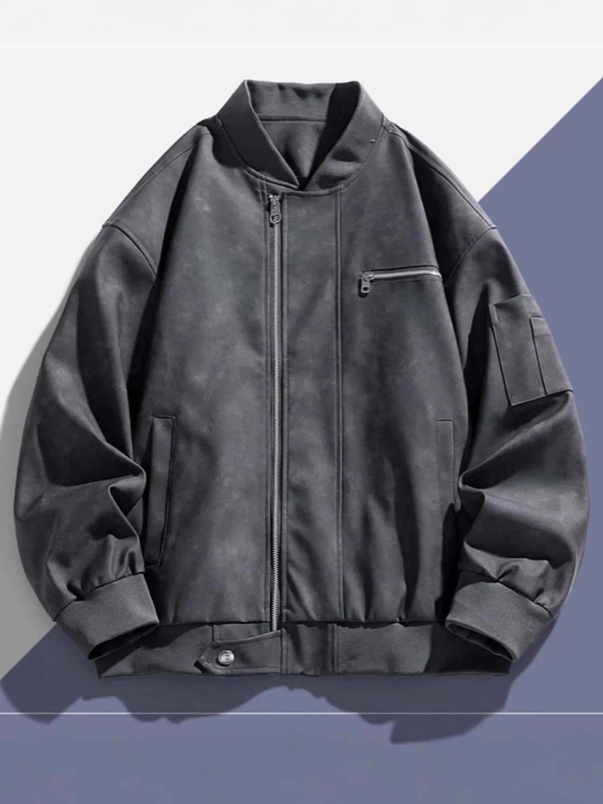 Men's Plus Size Zip Up Bomber Jacket